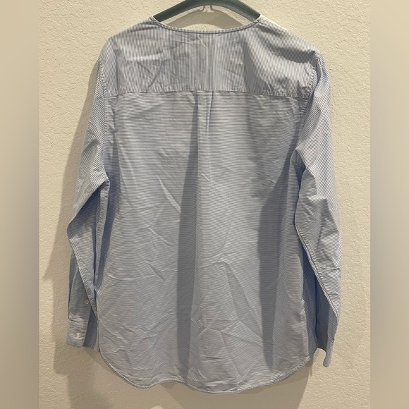 Theory Long sleeves 100% cotton Striped patchwork shirt Size XL - Picture 2 of 5